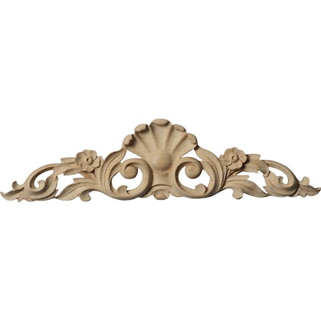 Ekena Millwork 12 1/4"W x 3 1/4"H x 5/8"D Small Farmingdale Center with Scrolls, Cherry ONL12X03X01FRCH